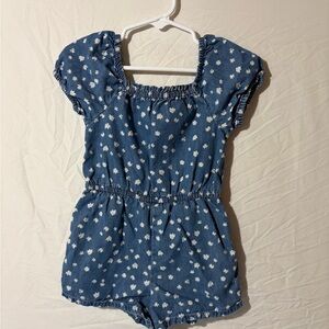 GAP Denim Blue Floral Romper